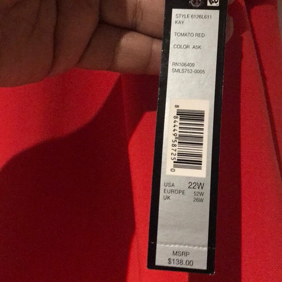 Tahari Orange Dress with Cutout - Picture 4 of 9